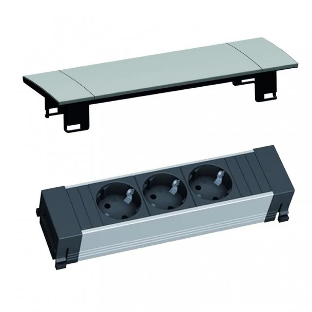 Cuadro con Tapa 3 Enchufes Cocina POWER FRAME COVER